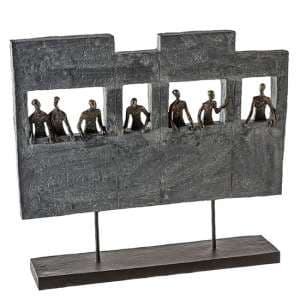 Skyline Poly Design Sculpture In Burnished Bronze And Grey