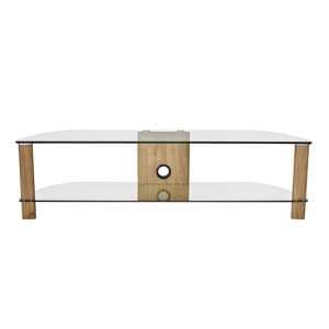 Clevedon Large LCD TV Stand In Light Oak