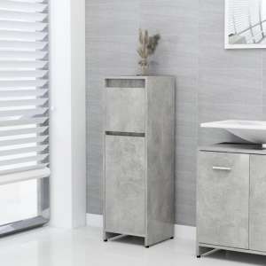 Smyrna Bathroom Storage Cabinet With 1 Door In Concrete Effect - UK