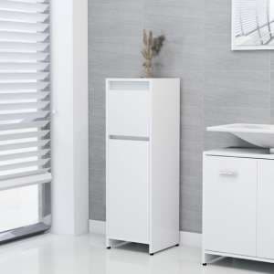 Smyrna Wooden Bathroom Storage Cabinet With 1 Door In White - UK