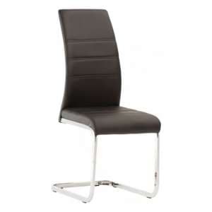 Sako Faux Leather Dining Chair In Black - UK