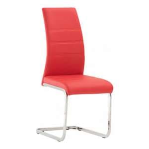 Sako Faux Leather Dining Chair In Red