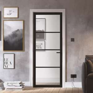 Soho Glazed 2040mm x 726mm Internal Door In Black - UK
