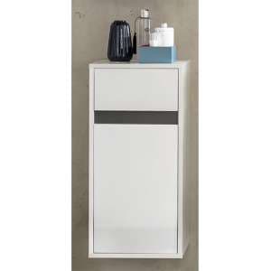 Solet Bathroom Wall Hung Storage Cabinet In White Gloss - UK