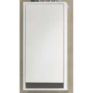 Solet Bathroom Wall Storage Cabinet In White High Gloss - UK