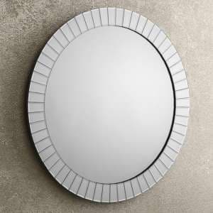 Sachiko Large Round Wall Mirror In Bevelled Glass - UK