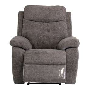 Sotra Fabric Electric Recliner Armchair With USB In Graphite - UK