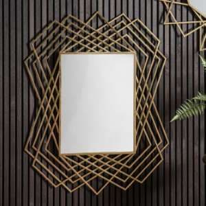 Spectra Rectangular Wall Mirror In Gold Frame - UK