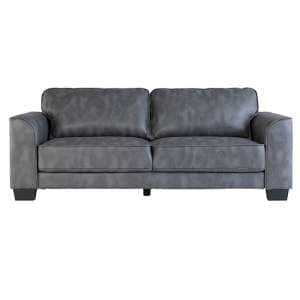 Salford Fabric 3 Seater Sofa In Distressed Grey - UK