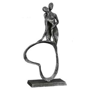 Stand By Me Iron Design Sculpture In Antique Anthracite