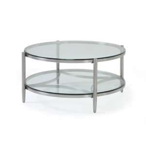 Stanmore Glass Coffee Table With Brushed Stainless Steel Frame