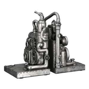 Steampunk Machine Poly Sculpture In Antique Silver - UK