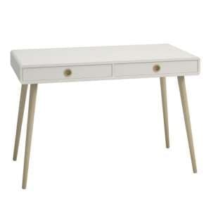 Strafford Wooden Study Desk With 2 Drawers In Off White - UK
