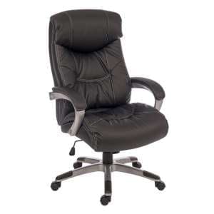 Stratos Executive Office Chair In Black Faux Leather