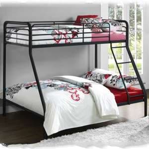 Streatham Metal Single Over Double Bunk Bed In Black