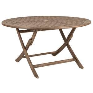Strox Outdoor 1400mm Folding Wooden Dining Table In Chestnut - UK