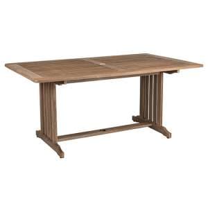 Strox Outdoor 1660mm Wooden Dining Table In Chestnut - UK