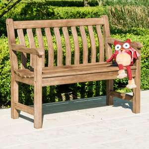 Strox Outdoor Children Wooden Seating Bench In Chestnut - UK
