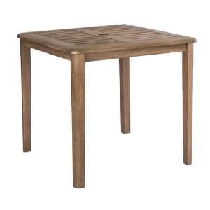 Strox Outdoor Square Wooden Dining Table In Chestnut - UK