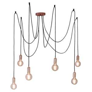 Studio 6 Lights Ceiling Pendant Light In Copper - UK