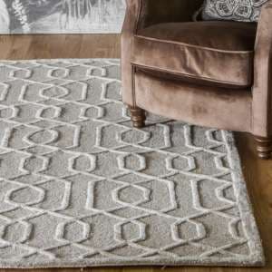 Sumter Viscose And Wool Tufted Pattern Rug In Natural