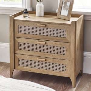 Sumter Wooden Chest Of 3 Drawers In Oak - UK