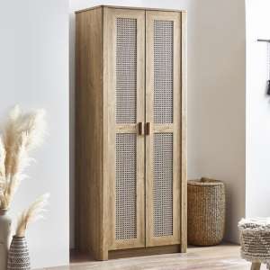 Sumter Wooden Wardrobe With 2 Doors In Oak - UK