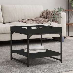Tacey Wooden Coffee Table Square In Black