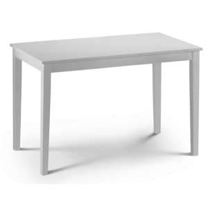 Tabea Wooden Dining Table In White Lacquer