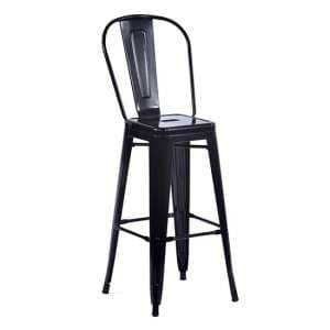 Talli Metal High Bar Chair In Black - UK