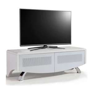 Wiley Ultra High Gloss TV Stand With 2 Soft Open Doors In White