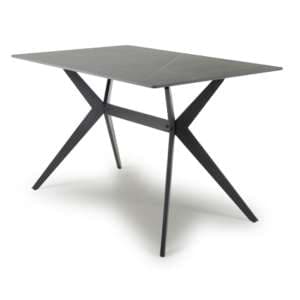 Tarsus Small Ceramic Top Dining Table In Grey