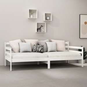 Tatiana Solid Pinewood Single Day Bed In White - UK