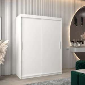 Tavira Wooden Wardrobe 2 Sliding Doors 150cm In White