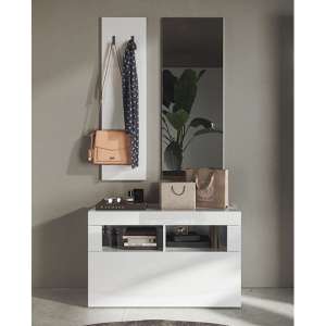 Taylor High Gloss Hallway Furniture Set In White