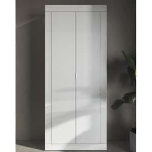 Taylor High Gloss Wardrobe With 2 Doors In White - UK