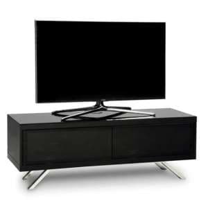 Tavin High Gloss TV Stand With 2 Storage Compartments In Black