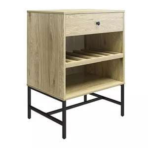 Terrell Wooden End Table With 1 Drawer In Linseed Oak - UK