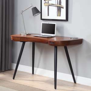 Terrence Wooden Laptop Desk In Walnut Finish - UK