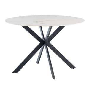 Terri 120cm Round Marble Dining Table In Italy White