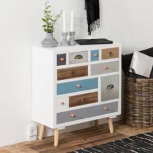 Thaws Wooden Chest Of 11 Drawers In Multicolored - UK