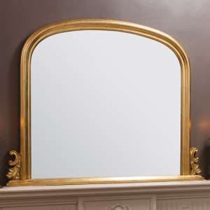 Thorne Rectangular Overmantle Mirror In Gold Frame - UK