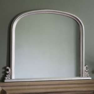 Thorne Rectangular Overmantle Mirror In Silver Frame - UK