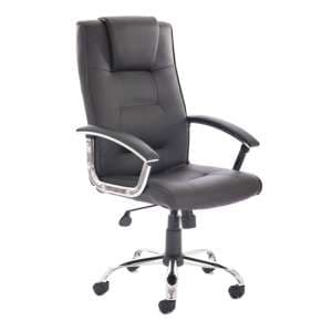 Thrift Leather Executive Office Chair In Black - UK