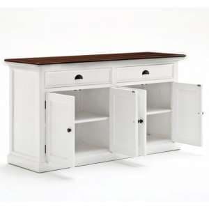 Throp Sideboard In White Distress And Deep Brown - UK