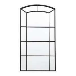 Thurock Window Design Wall Mirror In Black Frame - UK