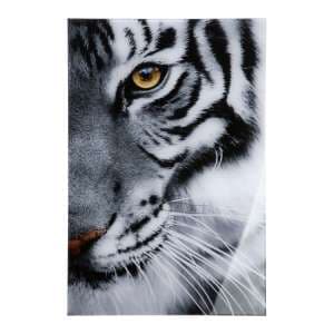 Tiger Picture Acrylic Wall Art In Black And White - UK