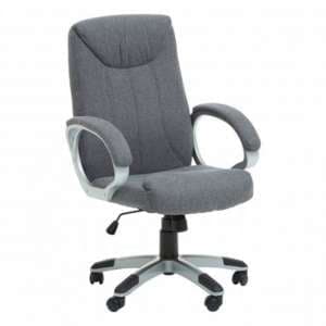 Tilburg Fabric Home And Office Chair In Grey With Arms - UK