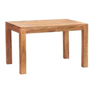Tinos Solid Mangowood Small Dining Table In Light Mahogany