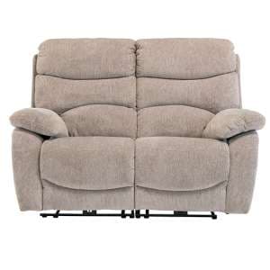 Toccoa Fabric Electric Recliner 2 Seater Sofa In Mink - UK
